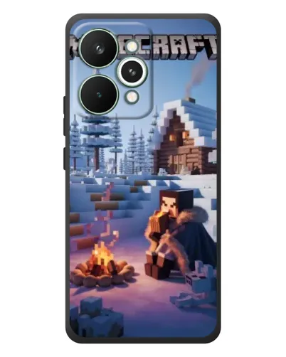 Чехол для Realme 15 Pro с картинкой «Зимний Minecraft»