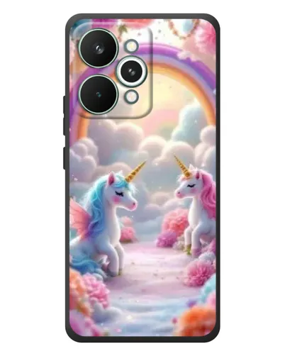 Чехол для Realme 15 Pro с картинкой «Радуга и единороги»