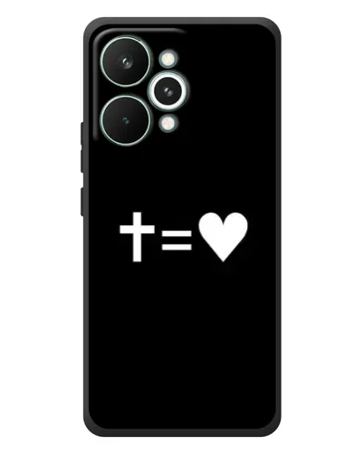 Чехол для Realme 15 Pro с картинкой «Крест и Сердце»