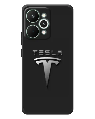 Чохол для Realme 15 Pro з картинкою «Сталевий логотип Tesla»