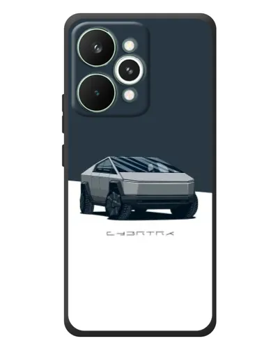 Чохол для Realme 15 Pro з картинкою «Сріблястий Cybertruck Tesla»