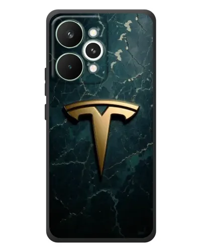 Чохол для Realme 15 Pro з картинкою «Мармурова Tesla Gold»