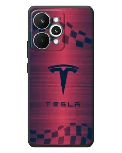 Чохол для Realme 15 Pro з картинкою «Тесла червоний карбон»