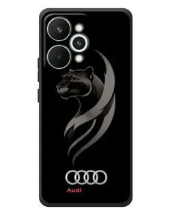 Чехол для Realme 15 Pro с картинкой «Графика — пантера и Audi»
