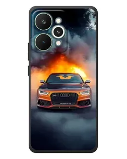 Чехол для Realme 15 Pro с картинкой «Audi в огненном дыму»