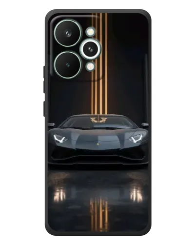 Чохол для Realme 15 Pro з картинкою «Lamborghini золоті лінії»