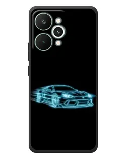 Чохол для Realme 15 Pro з картинкою «Неоновий контур Lamborghini»