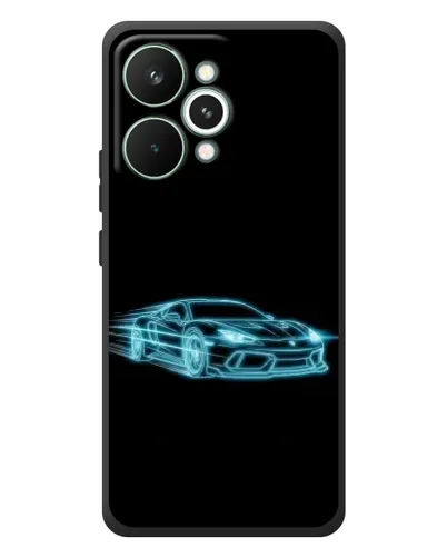 Чохол для Realme 15 Pro з картинкою «Неоновий контур Lamborghini»
