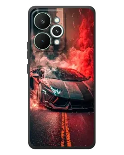 Чохол для Realme 15 Pro з картинкою «Lamborghini червоний дим»