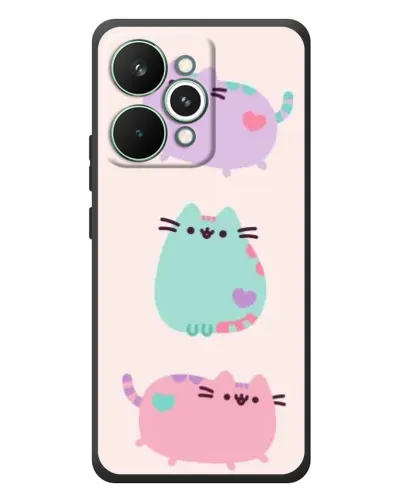 Чехол для Realme 15 Pro с картинкой «Pusheen трио»