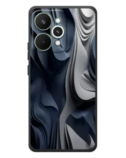 Чохол для Realme 15 Pro з картинкою «Об'ємні сині складки»