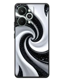 Чохол для Realme 15 Pro з картинкою «Чорно-біла спіраль»