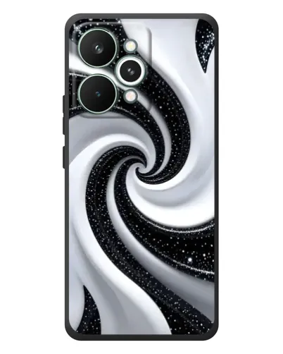 Чохол для Realme 15 Pro з картинкою «Чорно-біла спіраль»