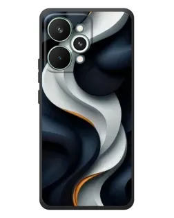 Чохол для Realme 15 Pro з картинкою «Об'ємні чорно-білі стрічки»