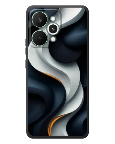 Чохол для Realme 15 Pro з картинкою «Об'ємні чорно-білі стрічки»