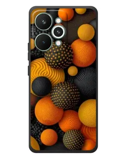 Чохол для Realme 15 Pro з картинкою «Об'ємні помаранчеві сфери»
