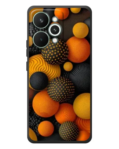 Чохол для Realme 15 Pro з картинкою «Об'ємні помаранчеві сфери»