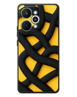Чохол для Realme 15 Pro з картинкою «Чорне жовте переплетення»