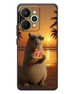 Чохол для Realme 15 Pro з картинкою «Капібара з піцою»