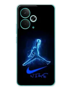 Чехол для Realme 15 с картинкой «Jordan Neon Blue»