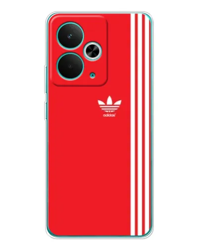 Чехол для Realme 15 с картинкой «Красный минимализм Adidas»