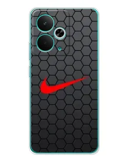 Чехол для Realme 15 с картинкой «Nike — карбоновая сетка»