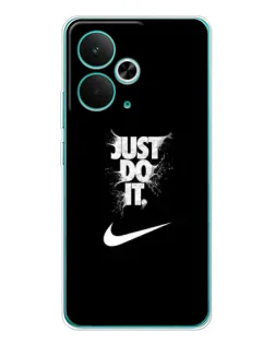Чехол для Realme 15 с картинкой «Текстовый принт Nike»