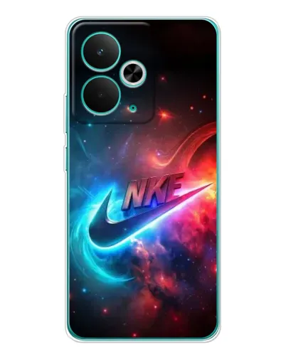 Чехол для Realme 15 с картинкой «Огненный логотип Nike»