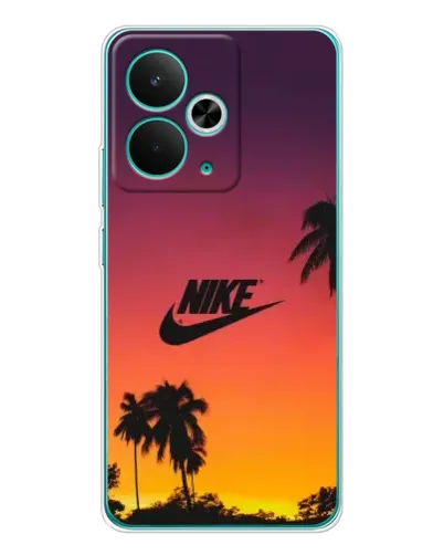 Чехол для Realme 15 с картинкой «Nike на закате солнца»