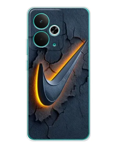 Чехол для Realme 15 с картинкой «Объемный логотип Найк»