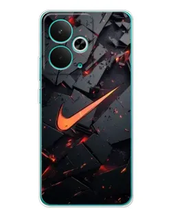Чехол для Realme 15 с картинкой «Nike — эффект разломов»