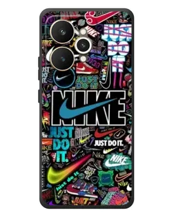 Чехол для Realme 15 с картинкой «Яркий коллаж Nike»