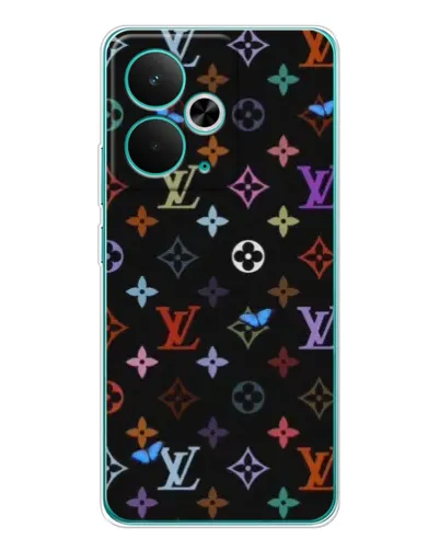 Чехол для Realme 15 с картинкой «Цветная монограмма LV»
