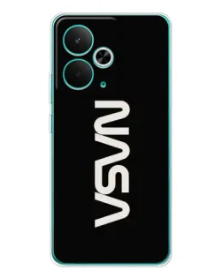 Чехол для Realme 15 с картинкой «NASA — вертикальный логотип»