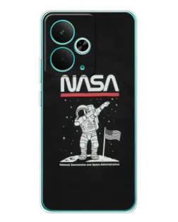 Чехол для Realme 15 с картинкой «NASA — шагаем по Луне»