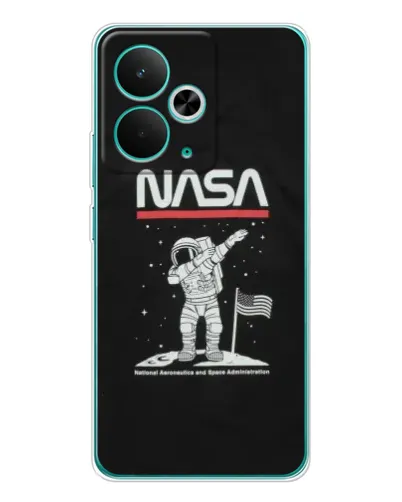 Чехол для Realme 15 с картинкой «NASA — шагаем по Луне»
