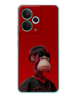 Чехол для Realme 15 с картинкой «Bored Ape в красном»