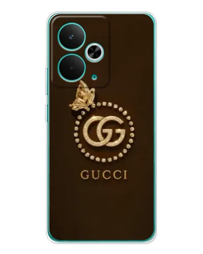 Чехол для Realme 15 с картинкой «Gucci — золотая бабочка»