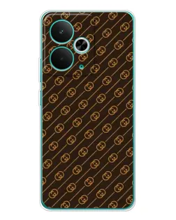 Чехол для Realme 15 с картинкой «Gucci — золотые диагонали»