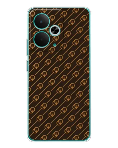 Чехол для Realme 15 с картинкой «Gucci — золотые диагонали»