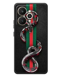 Чехол для Realme 15 с картинкой «Gucci — змея на полосе» Чехол для Realme 15 с картинкой «Gucci — змея на полосе»