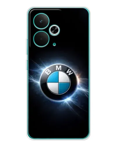 Чехол для Realme 15 с картинкой «BMW — неоновое сияние»