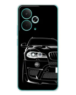 Чехол для Realme 15 с картинкой «Темный силуэт BMW»