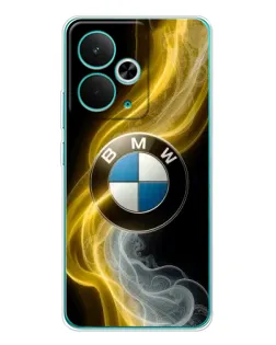 Чехол для Realme 15 с картинкой «Золотистый дым BMW»