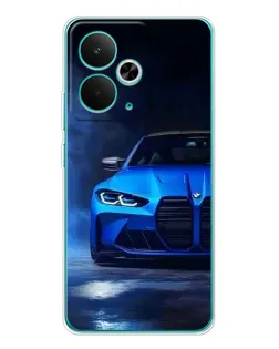 Чехол для Realme 15 с картинкой «Голубая BMW M4»