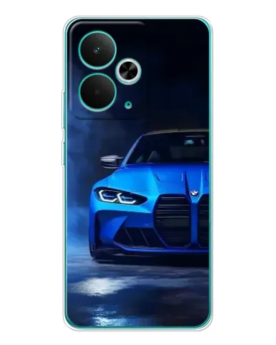 Чехол для Realme 15 с картинкой «Голубая BMW M4»