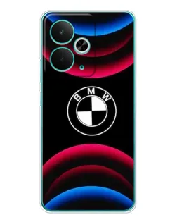 Чехол для Realme 15 с картинкой «Логотип BMW и неоновые дуги»