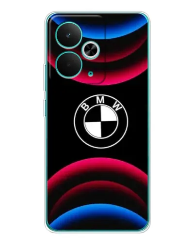 Чехол для Realme 15 с картинкой «Логотип BMW и неоновые дуги»
