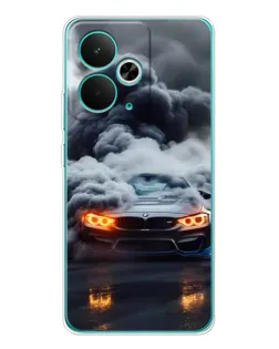 Чехол для Realme 15 с картинкой «BMW в дыму»