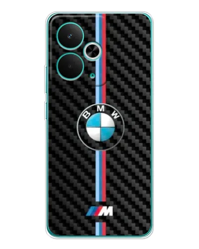 Чехол для Realme 15 с картинкой «Эмблема BMW и карбон»